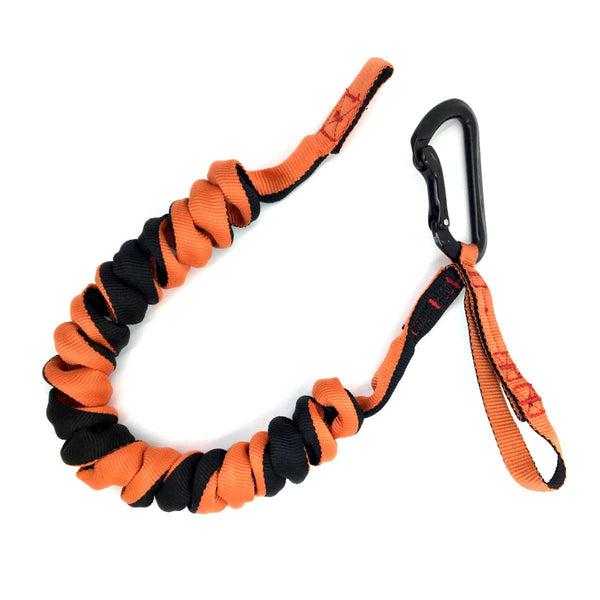 Reecoil Full Reach bungee coil tool lanyard, with a DMM Aero climbing carabiner